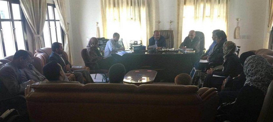 وزير الشون الاجتماعية والعمل يبحث مع قيادة صندوق رعاية المعاقين الوضع المالي الراهن للصندوق
