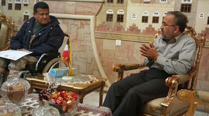 نائب المدير التنفيذي لصندوق رعاية المعاقين يلتقي القائم بأعمال السفارة الايرانية بصنعاء